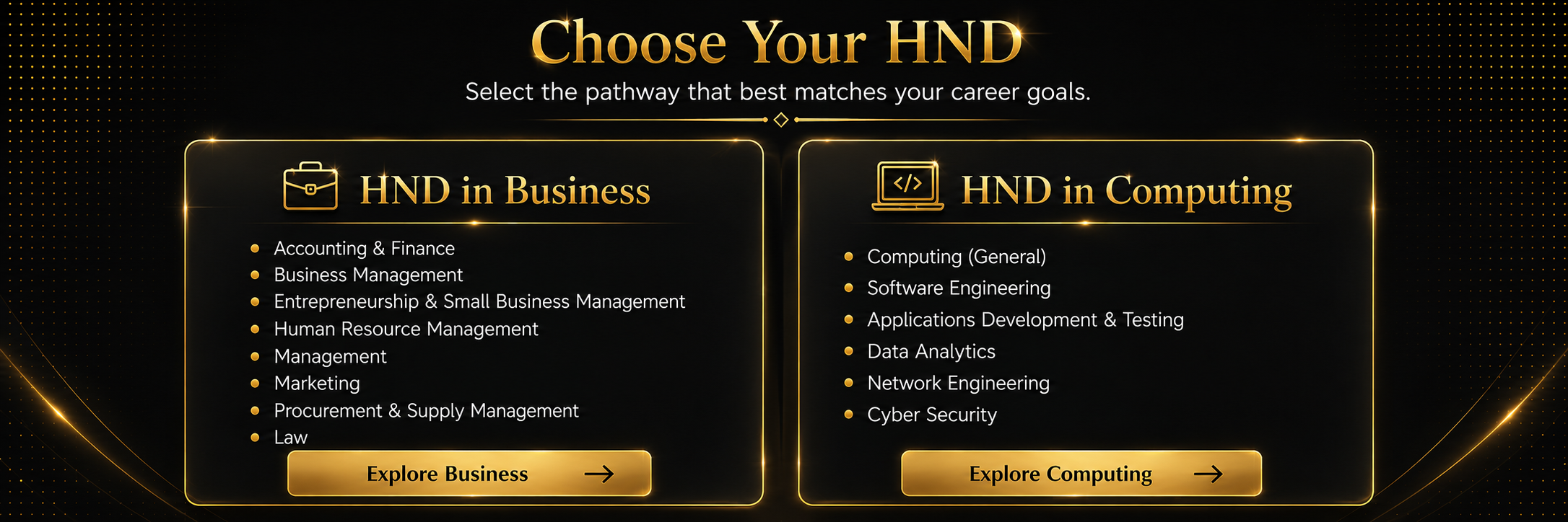 Choose your Pearson HND